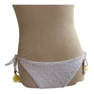 NEW Victoria's Secret White Crochet Bikini Bottom - Size L (2634-1)